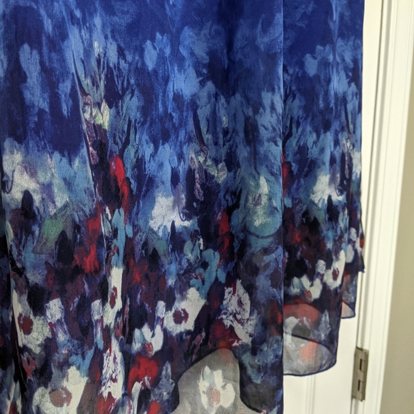 Little Mistress blue watercolor evening maxi - Picture 7 of 9